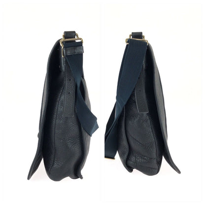 Saint Laurent Vintage YSL Black Navy Gold Leather Shoulder Bag — view 8