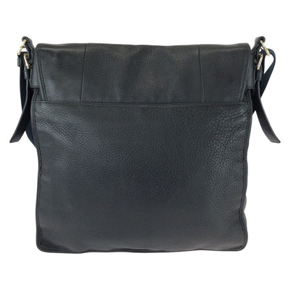 Saint Laurent Vintage YSL Black Navy Gold Leather Shoulder Bag — view 2