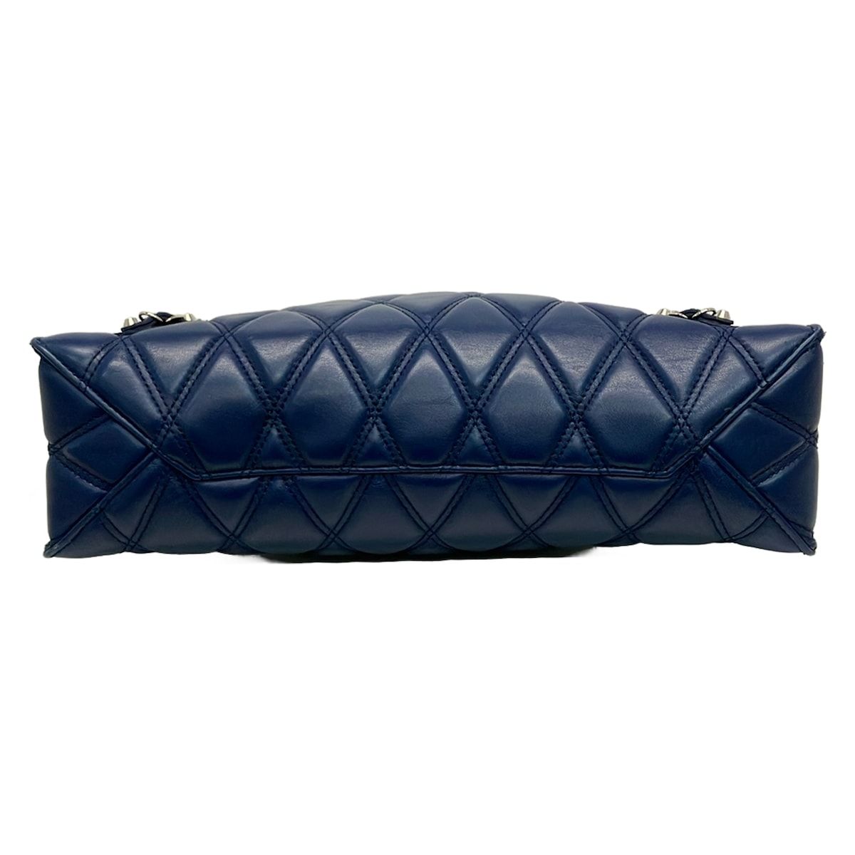 Balenciaga Clutch Navy Quilted Leather — view 5