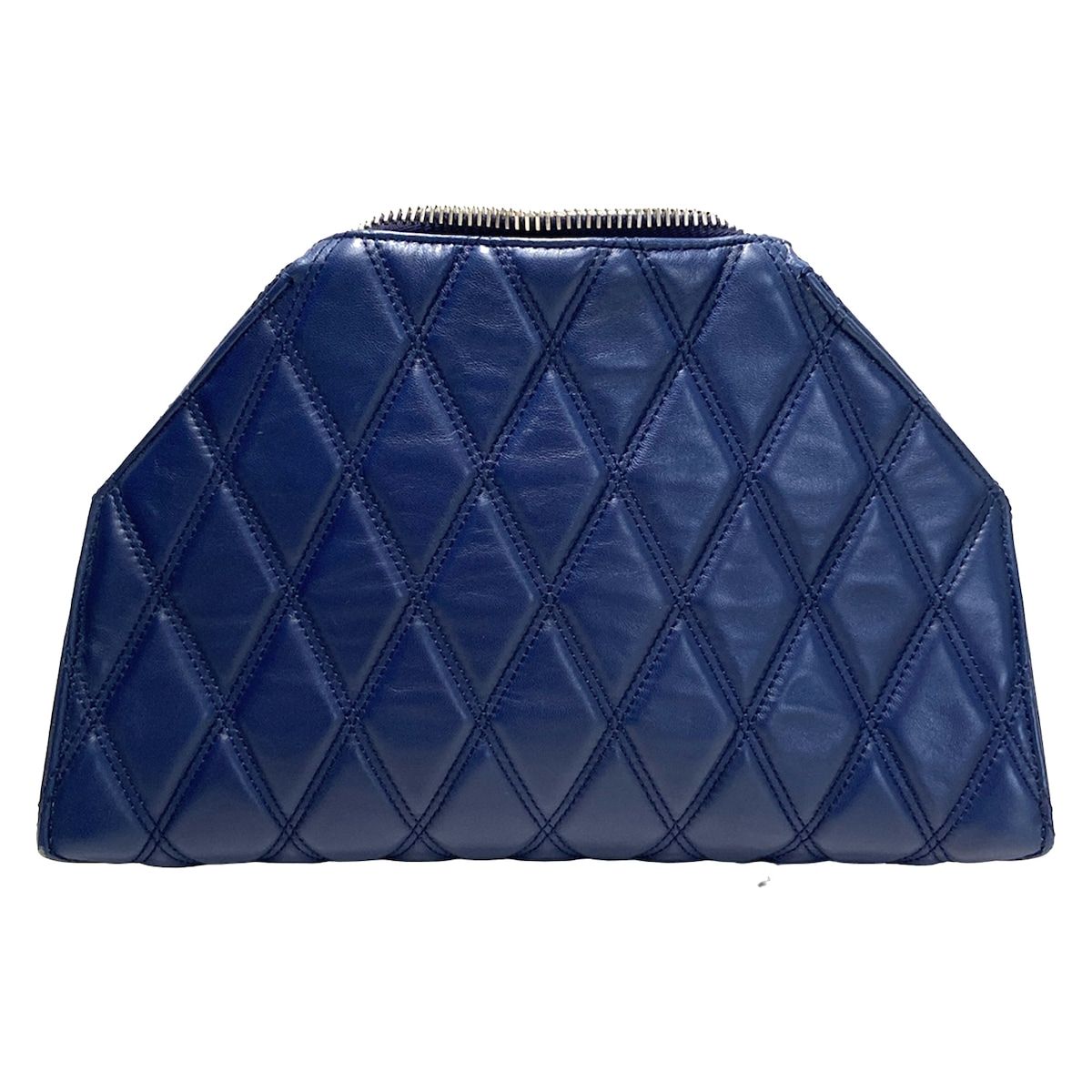Balenciaga Clutch Navy Quilted Leather — view 3