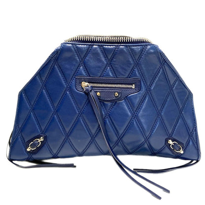 Balenciaga Clutch Navy Quilted Leather