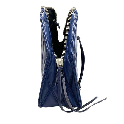 Balenciaga Clutch Navy Quilted Leather — view 2
