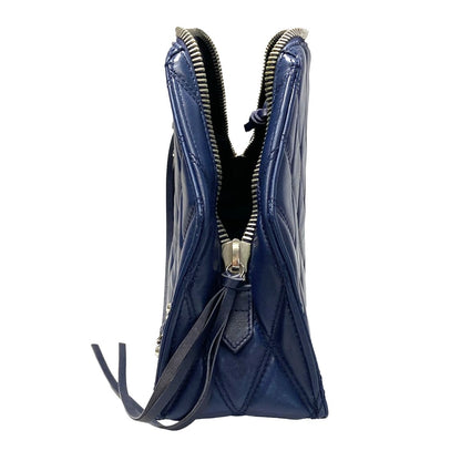 Balenciaga Clutch Navy Quilted Leather — view 4