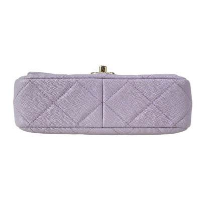 Chanel Shoulder Bag Mini Quilted Purple Metal Big Chain — view 5