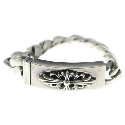 Chrome Hearts ID Floral Cross ID Classic Link Bracelet Silver