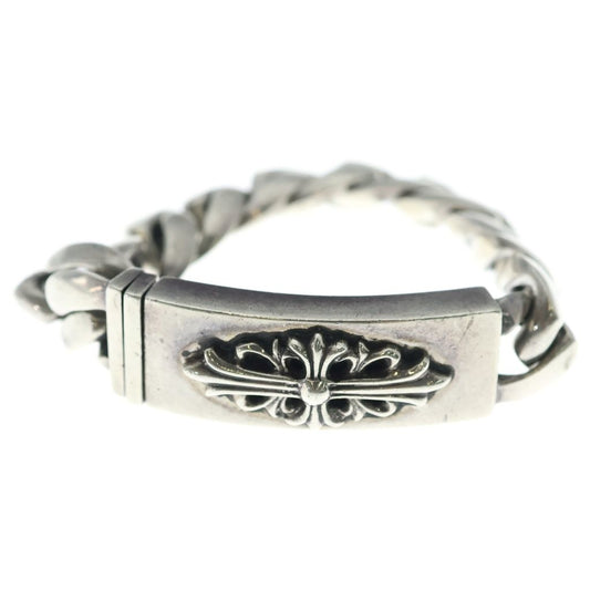 Chrome Hearts ID Floral Cross ID Classic Link Bracelet Silver