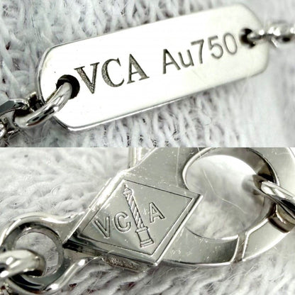 Van Cleef & Arpels For Necklace Guilloche Vintage Alhambra Star White Gold — view 5