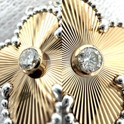 Van Cleef & Arpels For Necklace Guilloche Vintage Alhambra Star White Gold — view 4