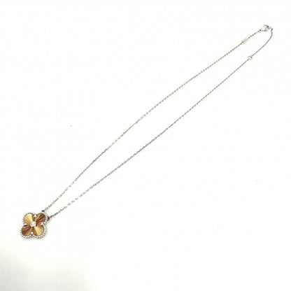 Van Cleef & Arpels For Necklace Guilloche Vintage Alhambra Star White Gold — view 6