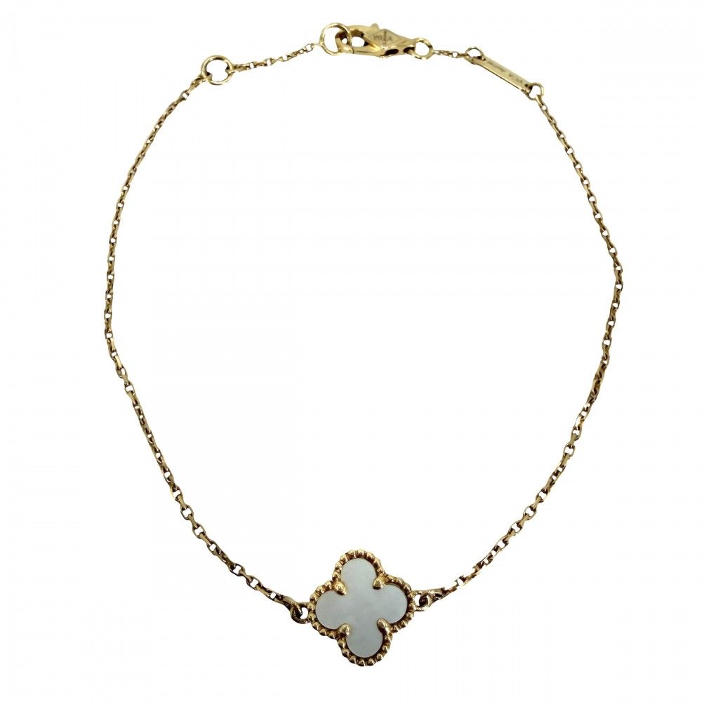 Van Cleef & Arpels For Bre Sweet Alhambra Star Gold Mother of Pearl Vintage