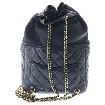 Chanel Quilted Drawstring Backpack Black — view 2
