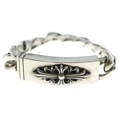 Chrome Hearts ID Floral Cross ID Classic Link Bracelet Silver