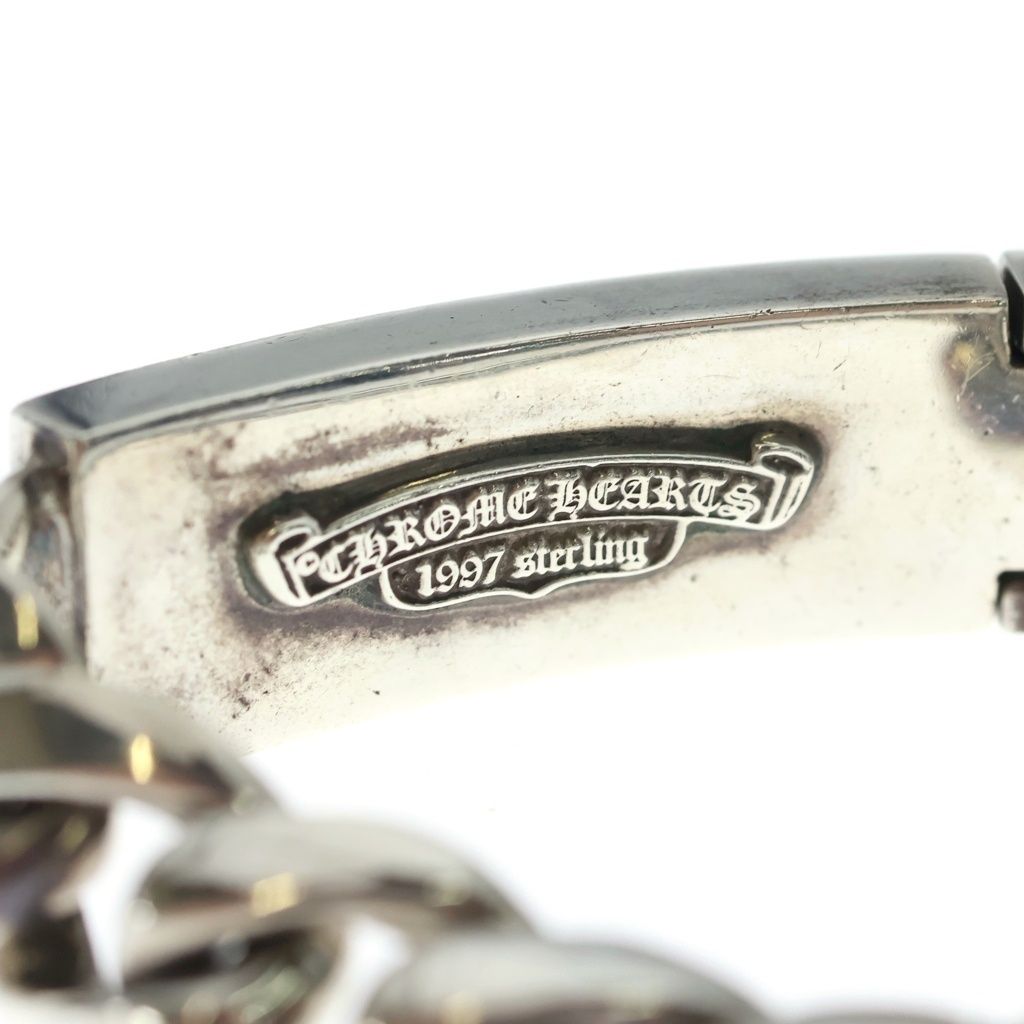 Chrome Hearts ID Floral Cross ID Classic Link Bracelet Silver — view 5