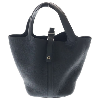 Hermes Picotin Lock PM Noir Taurillon Clemence Cadena Key Handbag