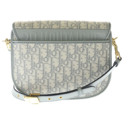 Dior Bobbi Oblique Shoulder Bag Gray Leather Gold — view 2