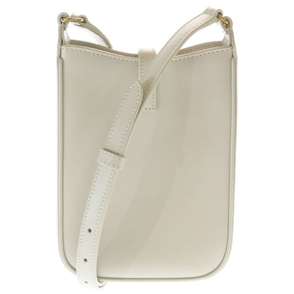 Saint Laurent Paris le 5 a 7 Cassandra Leather Shoulder Bag Ivory — view 2