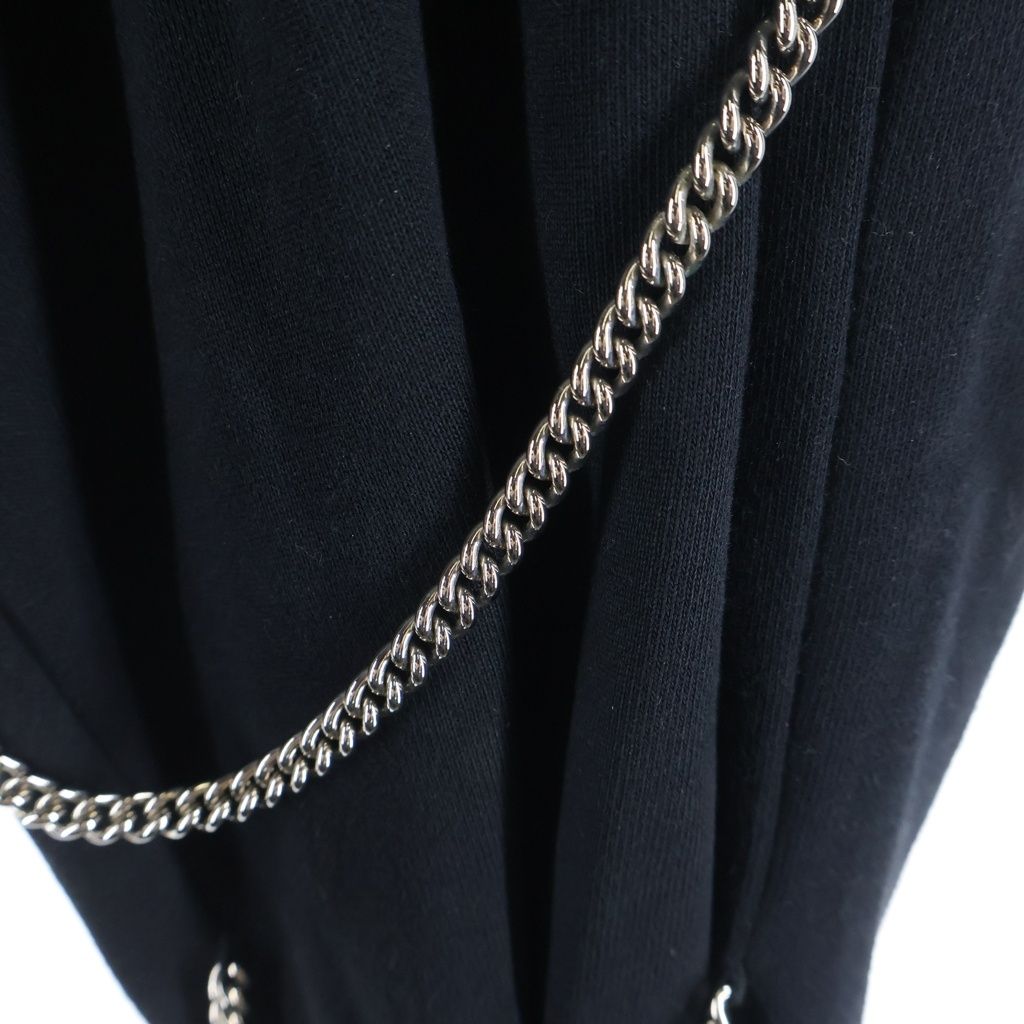 Celine Chains Track Pants in Cotton Fleece Chain Jogger Sweat Black — view 6