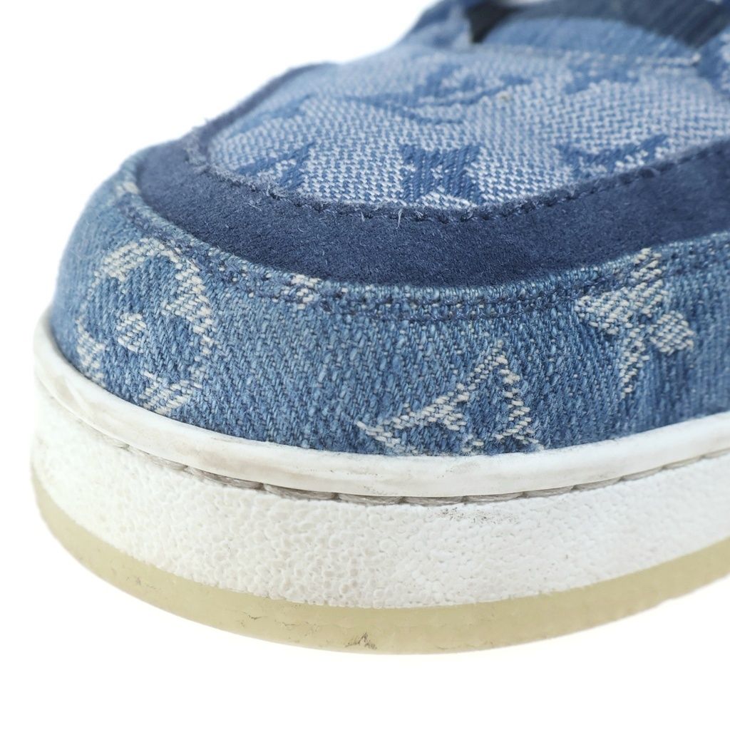 Louis Vuitton Monogram Denim LV Trainers Blue Sneakers — view 6