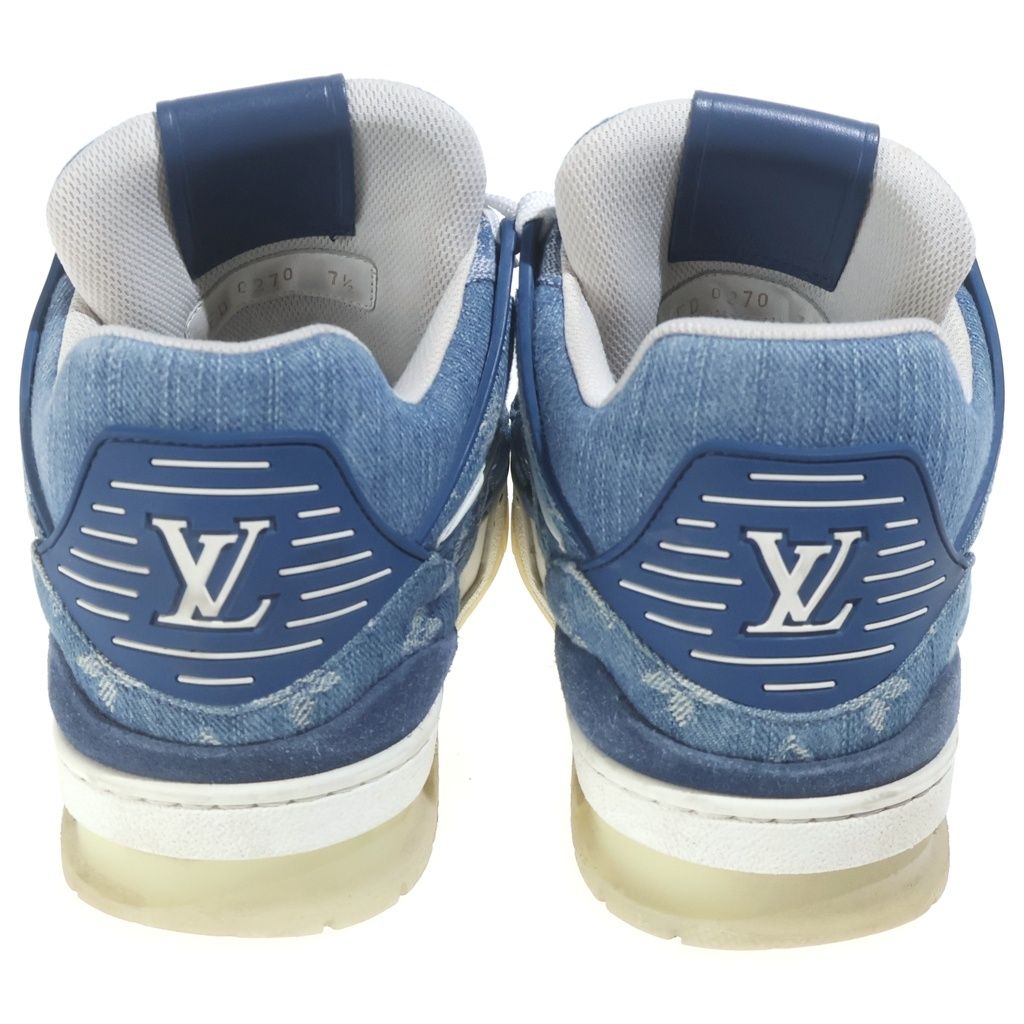 Louis Vuitton Monogram Denim LV Trainers Blue Sneakers — view 3