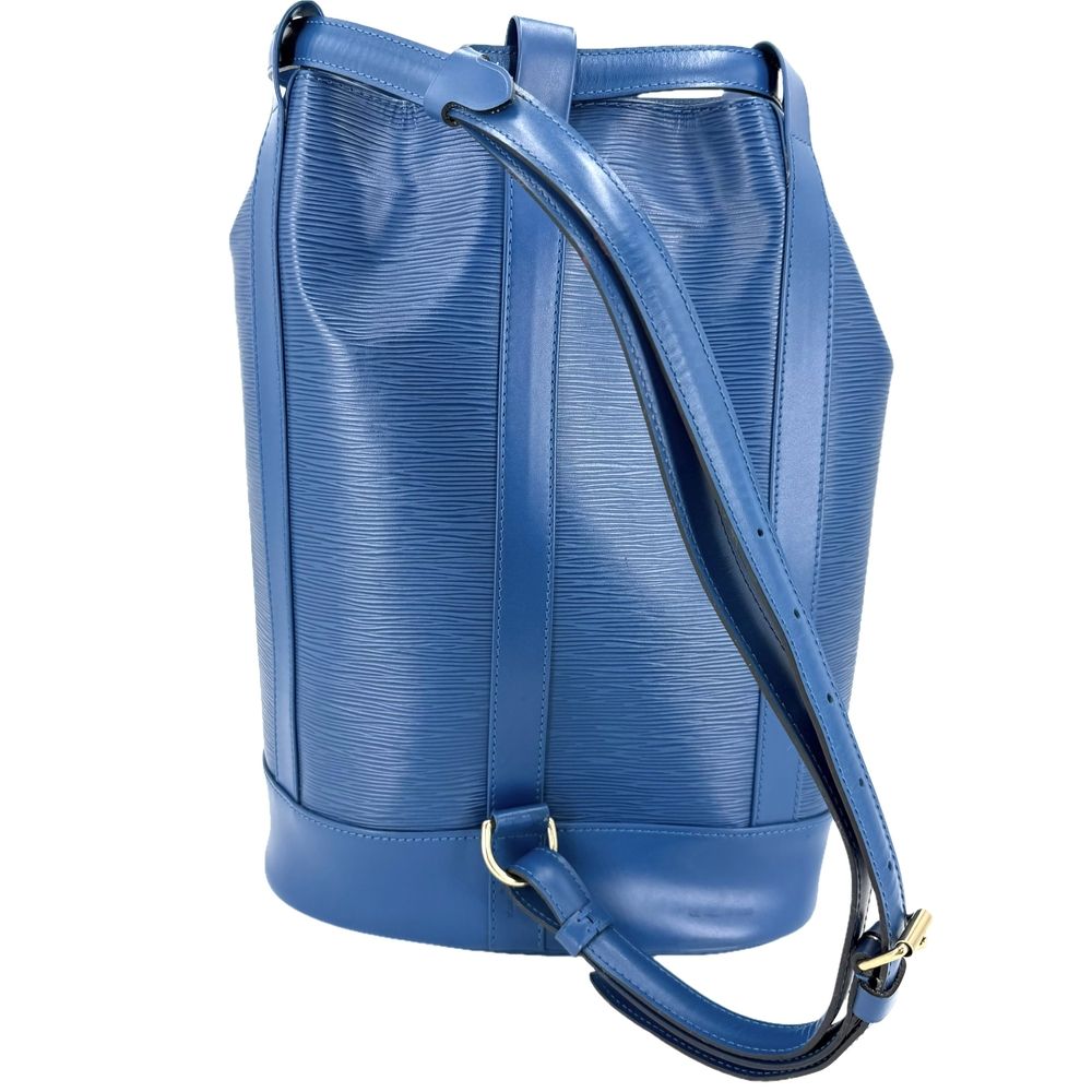 Louis Vuitton Shoulder Bag Randonnee PM Epi Leather Blue Gold Vintage — view 2