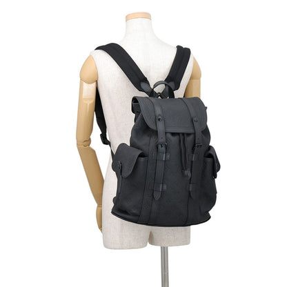 Louis Vuitton Backpack Monogram Taurillon Christopher PM Black — view 4