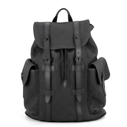 Louis Vuitton Backpack Monogram Taurillon Christopher PM Black