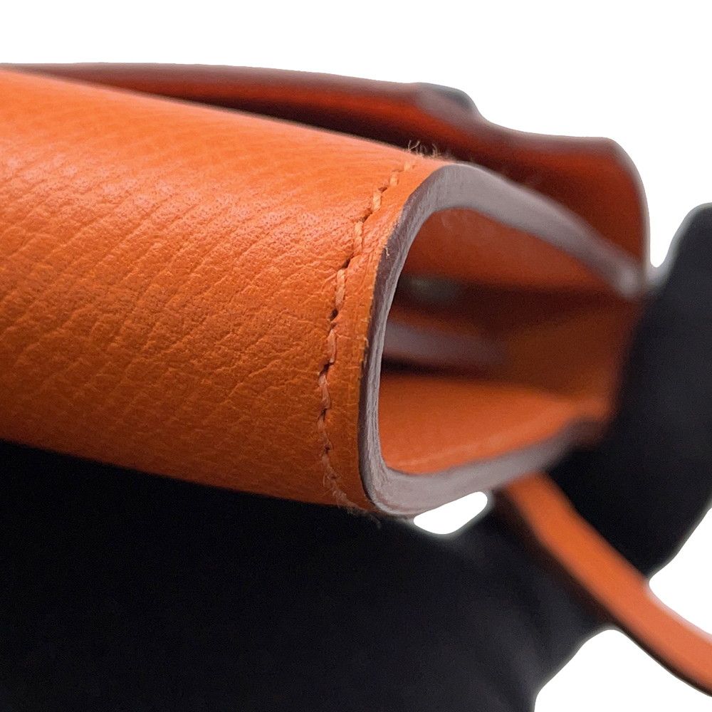 Hermes Wallet Kelly Long Orange Silver Epsom — view 6