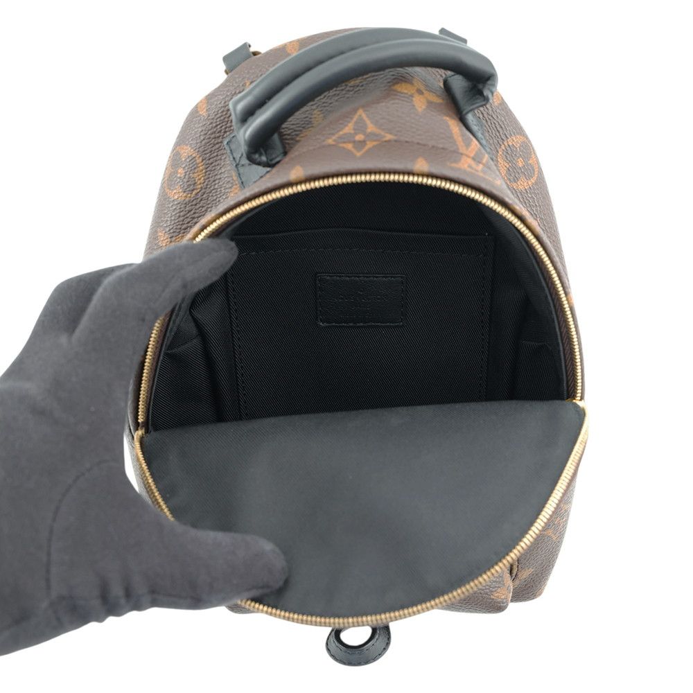Louis Vuitton Backpack Monogram Palm Spring Mini Bag Black — view 5