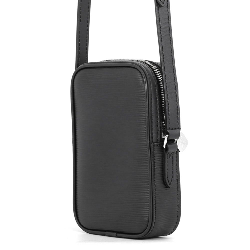Louis Vuitton Shoulder Bag Epi Danube PM LV Circle Black — view 2
