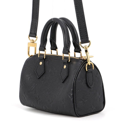 Louis Vuitton Monogram Empreinte Nano Speedy 2-Way Black Handbag — view 2