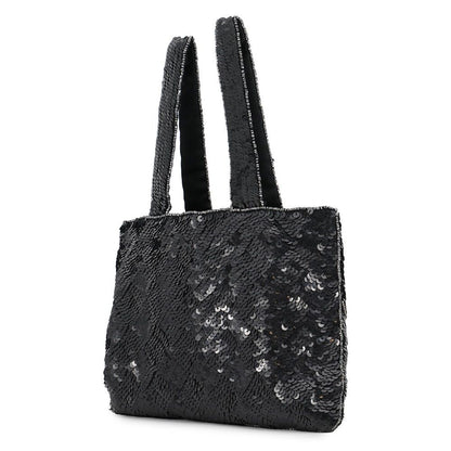 Chanel Handbag Mini CC Logo Sequin Beads Rhinestone Bag Black — view 2