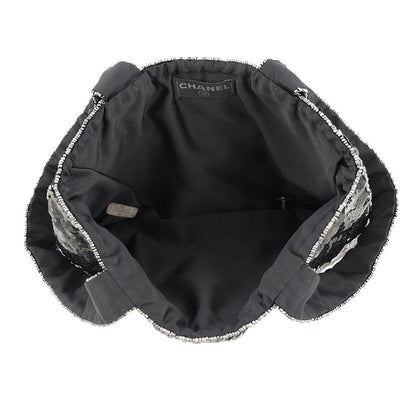 Chanel Handbag Mini CC Logo Sequin Beads Rhinestone Bag Black — view 5