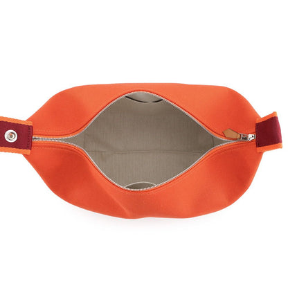 Hermes Pouch Bride-a-Brac GM Orange Fu Silver Canvas — view 5