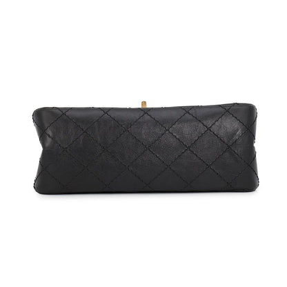 Chanel Chain Shoulder Bag Quilted 2.55 Mini Aged Calf Leather Black — view 3