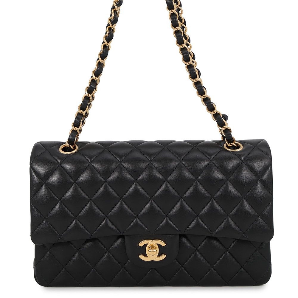 Chanel Chain Shoulder Bag Quilted 25 CC Logo Lambskin Double