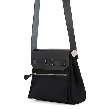 Hermes Shoulder Bag Herbag Zip Mini Black Silver Toilet Ash Vache Hunter — view 2