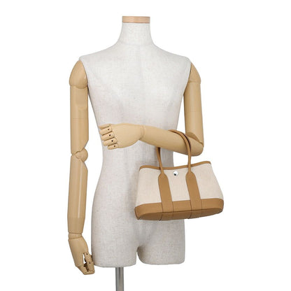 Hermes Tote Bag Neo Garden 23 Party Biscuit Ecru Silver Negonda Toile — view 4