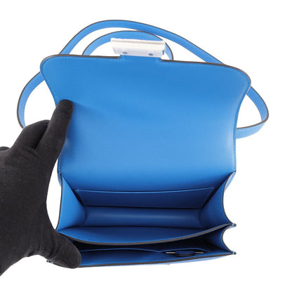 Hermes Shoulder Bag Mini Constance 3 Miroir Blue Hydra Silver Epsom — view 7
