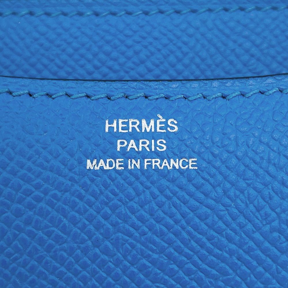 Hermes Shoulder Bag Mini Constance 3 Miroir Blue Hydra Silver Epsom — view 8