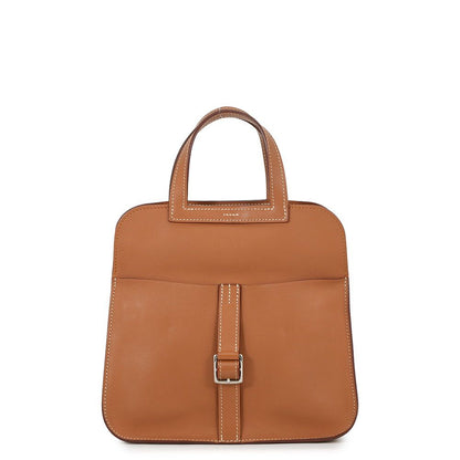 Hermes Halzan Mini Gold Silver Swift 2-Way Shoulder Bag