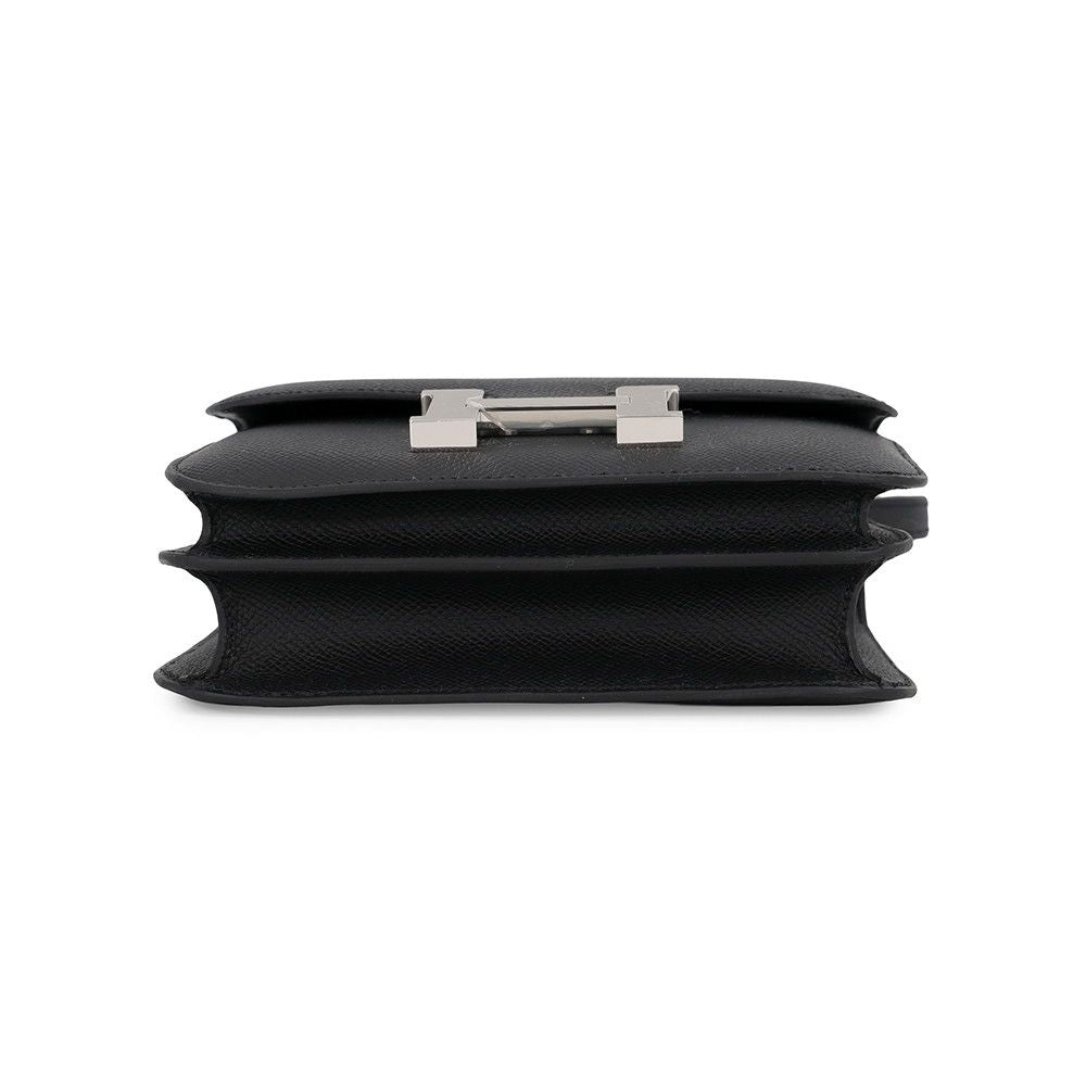 Hermes Shoulder Bag Mini Constance 3 Miroir Black Silver Epsom — view 3