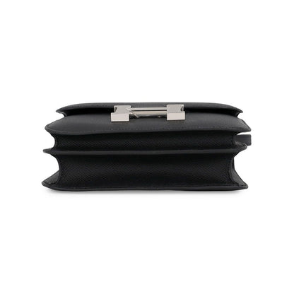 Hermes Shoulder Bag Mini Constance 3 Miroir Black Silver Epsom — view 3