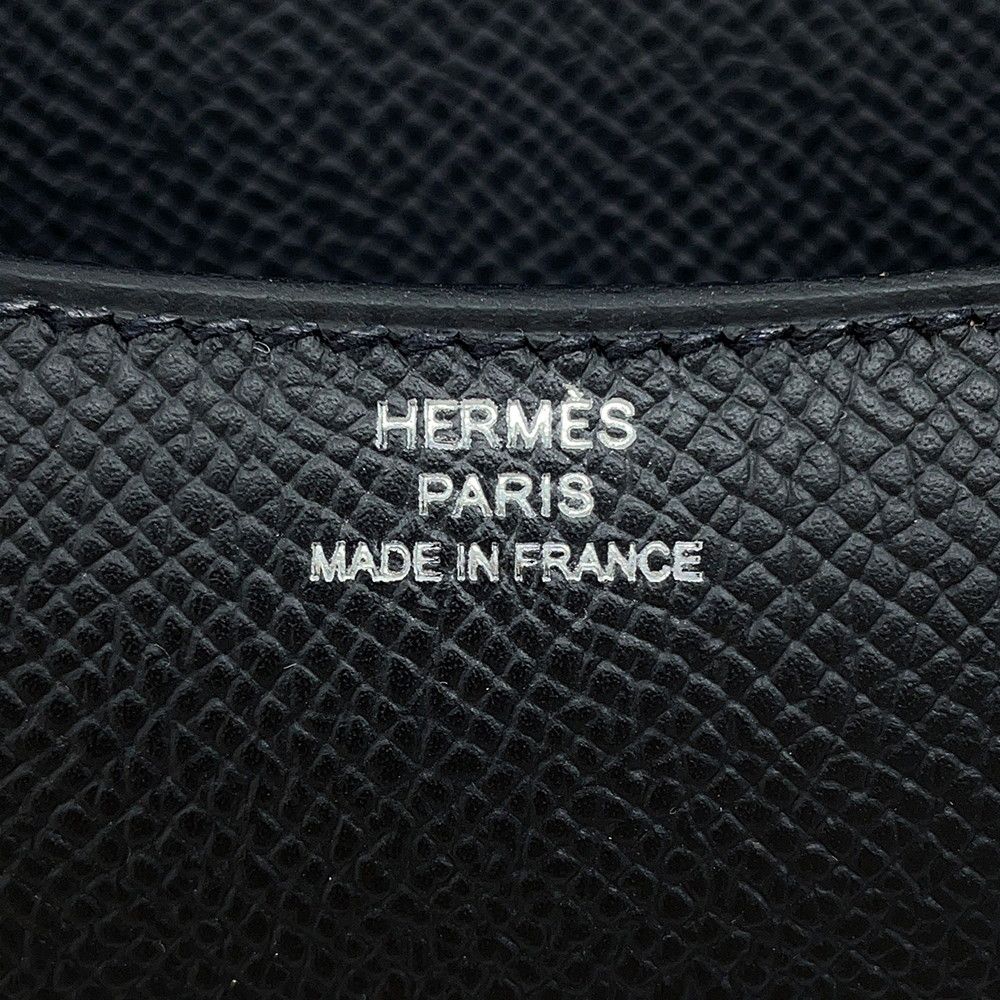 Hermes Shoulder Bag Mini Constance 3 Miroir Black Silver Epsom — view 8