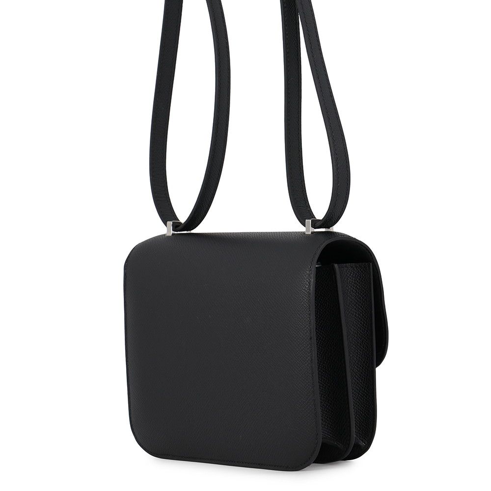 Hermes Shoulder Bag Mini Constance 3 Miroir Black Silver Epsom — view 2