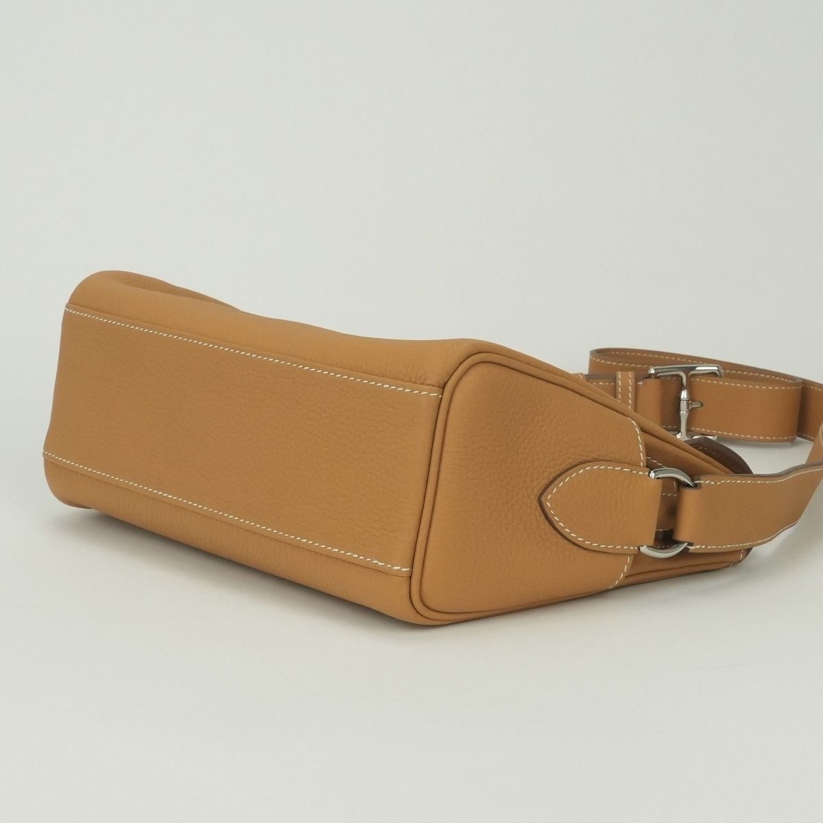 Hermes Kelly Messenger PM Shoulder Bag Togo Naturalsable Beige Silver — view 5