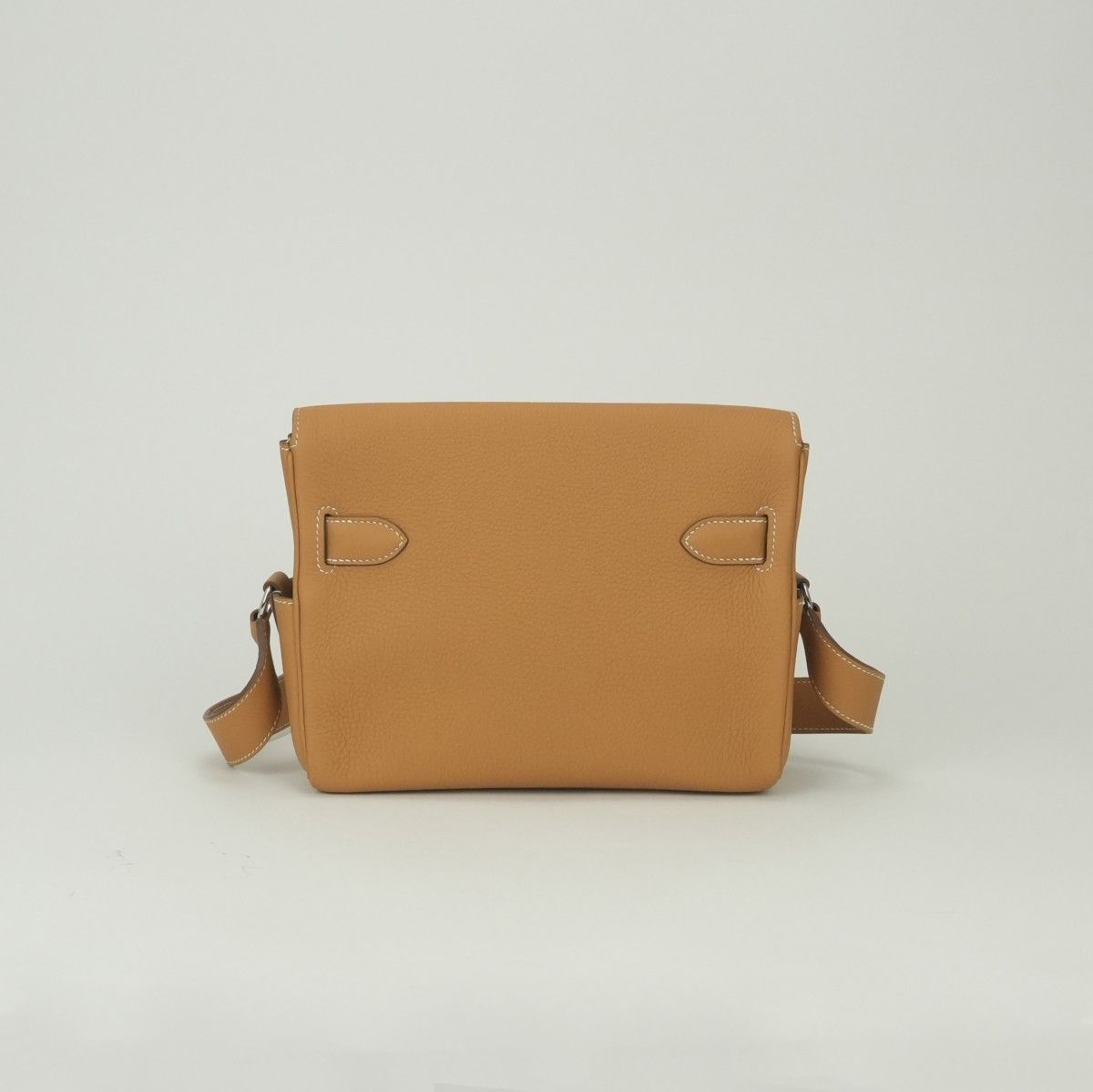 Hermes Kelly Messenger PM Shoulder Bag Togo Naturalsable Beige Silver — view 3