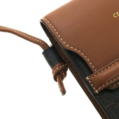 Celine Mobile Pouch Triomphe Canvas &lambskin — view 6