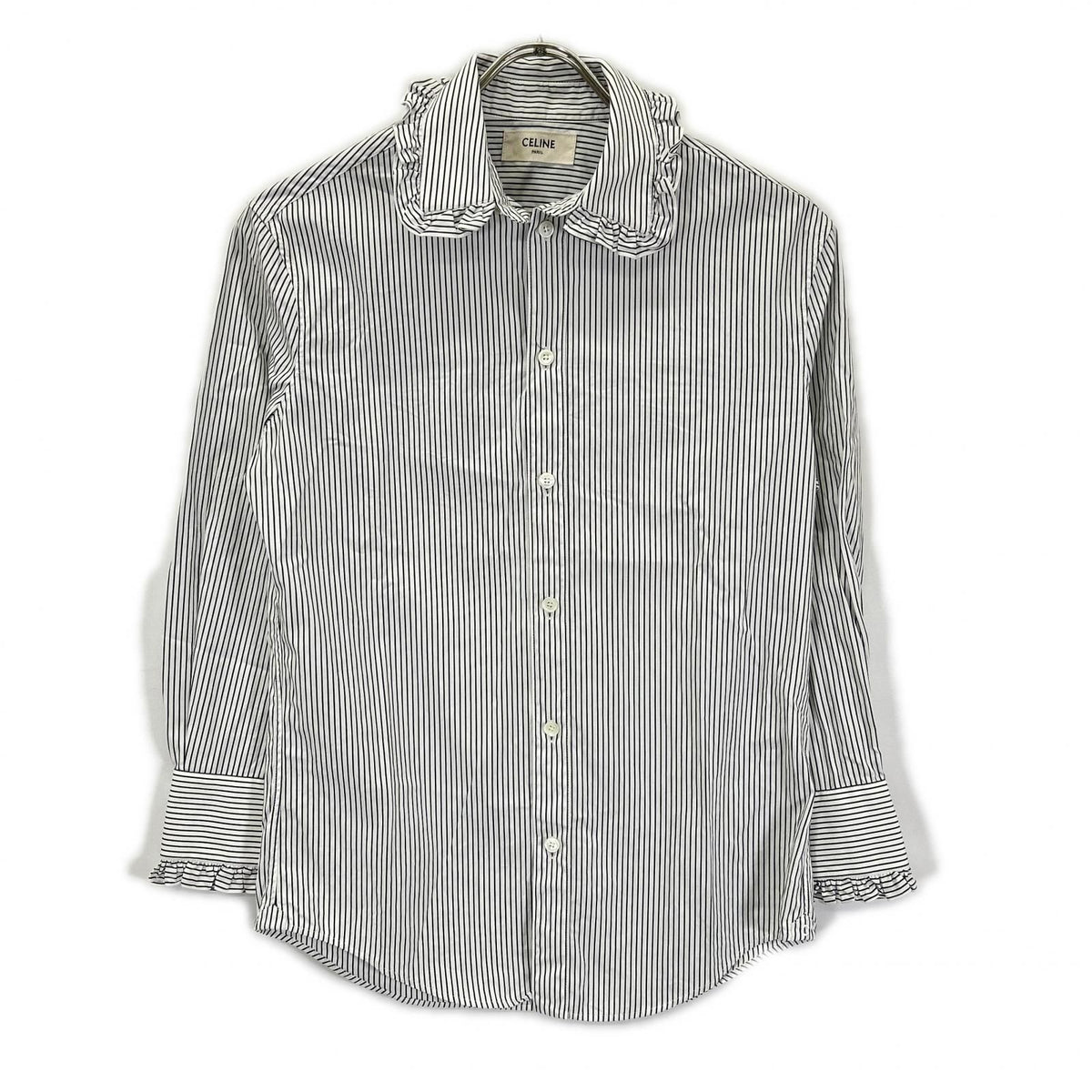 Celine White Hedi Slimane Era Cotton Shirt Blouse 34