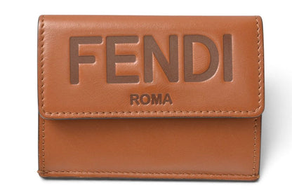 Fendi Wallet Mini Trifold Aayz Soft Leather Brown