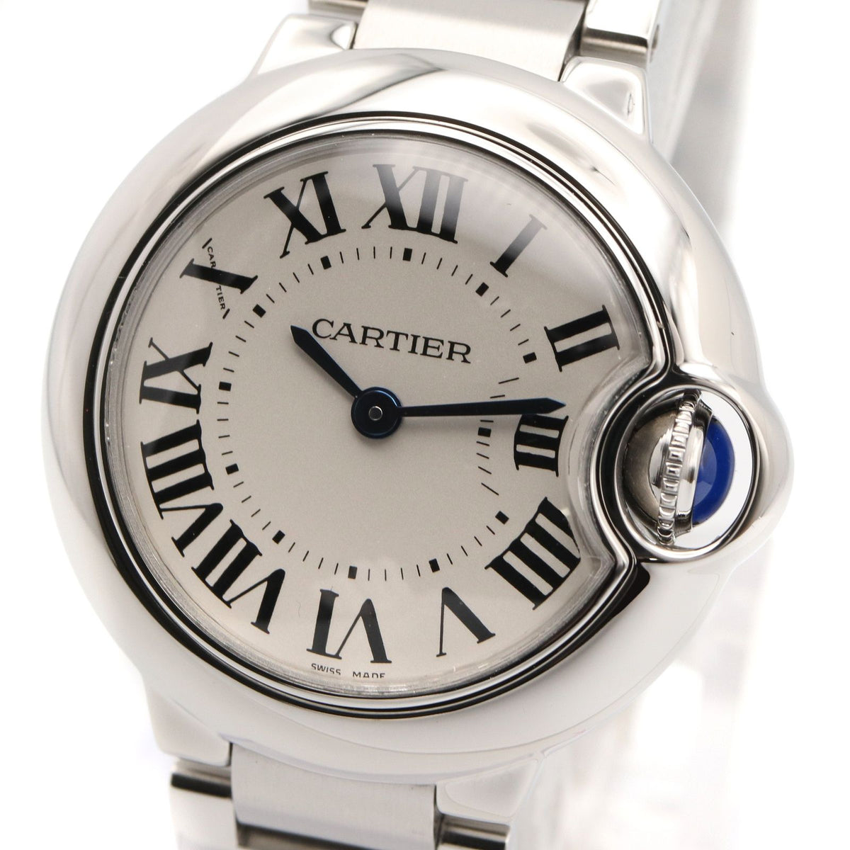 Cartier Watch Baron Blue SM Silver Stainless Steel — view 3